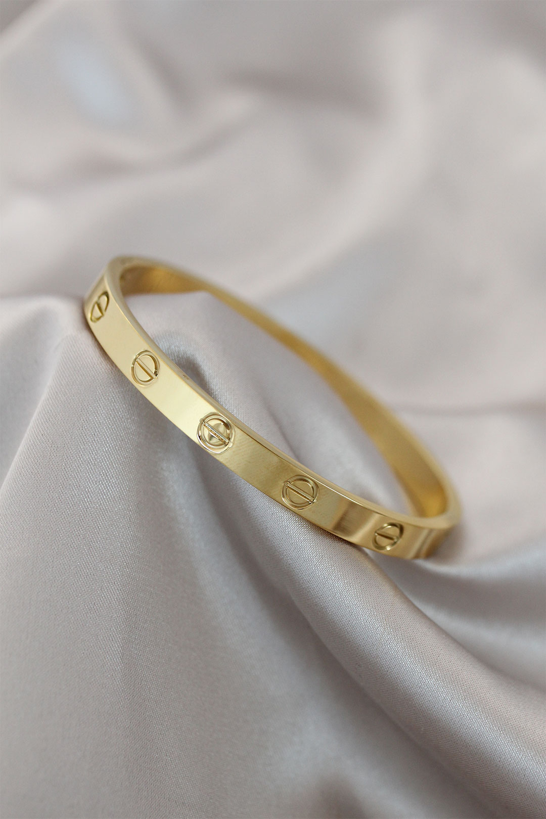 316L Çelik Gold Renk Zirkon Taşlı Bileklik