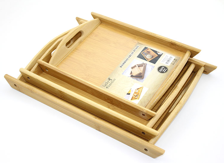 3’lü Bambu Tepsi Model 2
