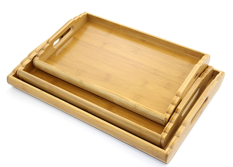 3’lü Bambu Tepsi Model 4