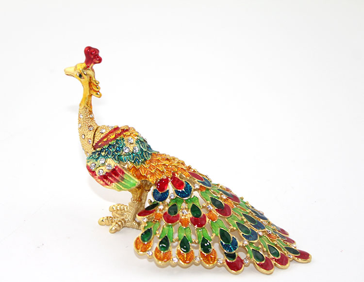 Swarovski Taşlı Tavuskuşu Figürü