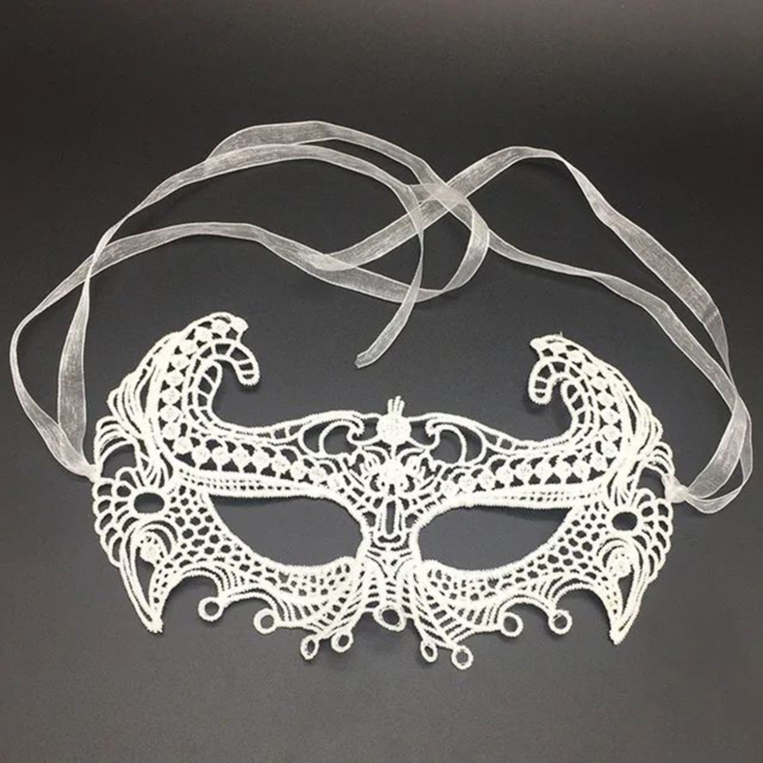 Beyaz Renk Boyanabilir Anonim Tam Yüz Cosplay Maske 24×18 cm
