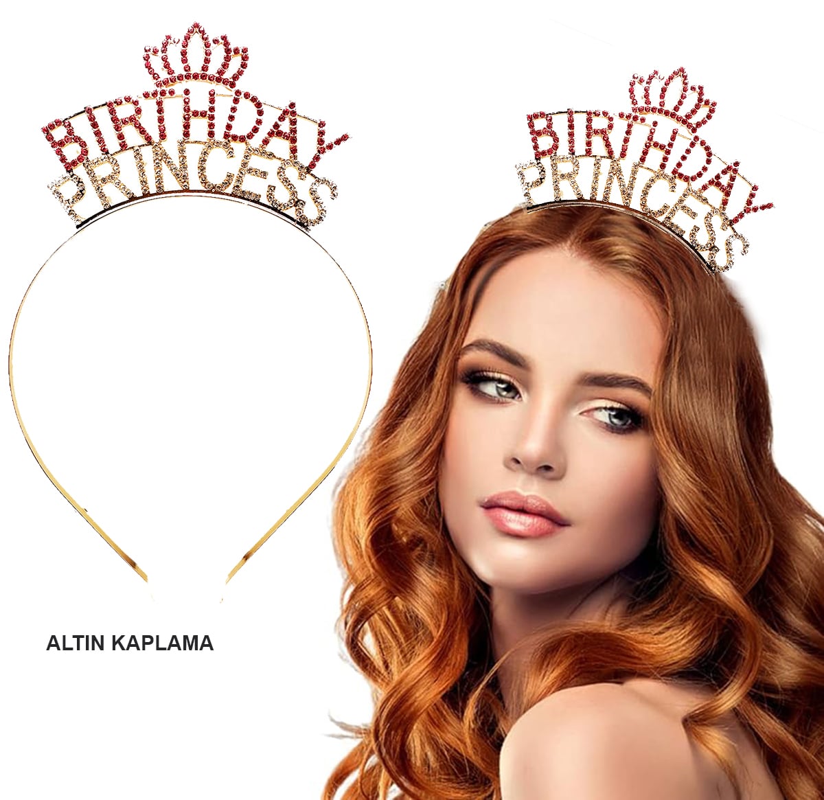 Birthday Princess Kristal Taç – Rose Gold Kaplama