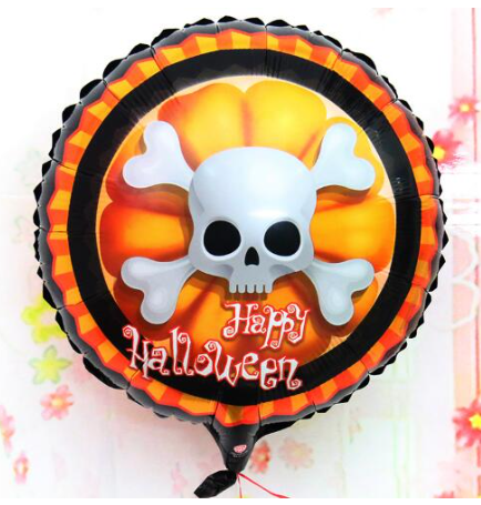 Halloween Örümcekli Kabaklı Folyo Balon 18 inç
