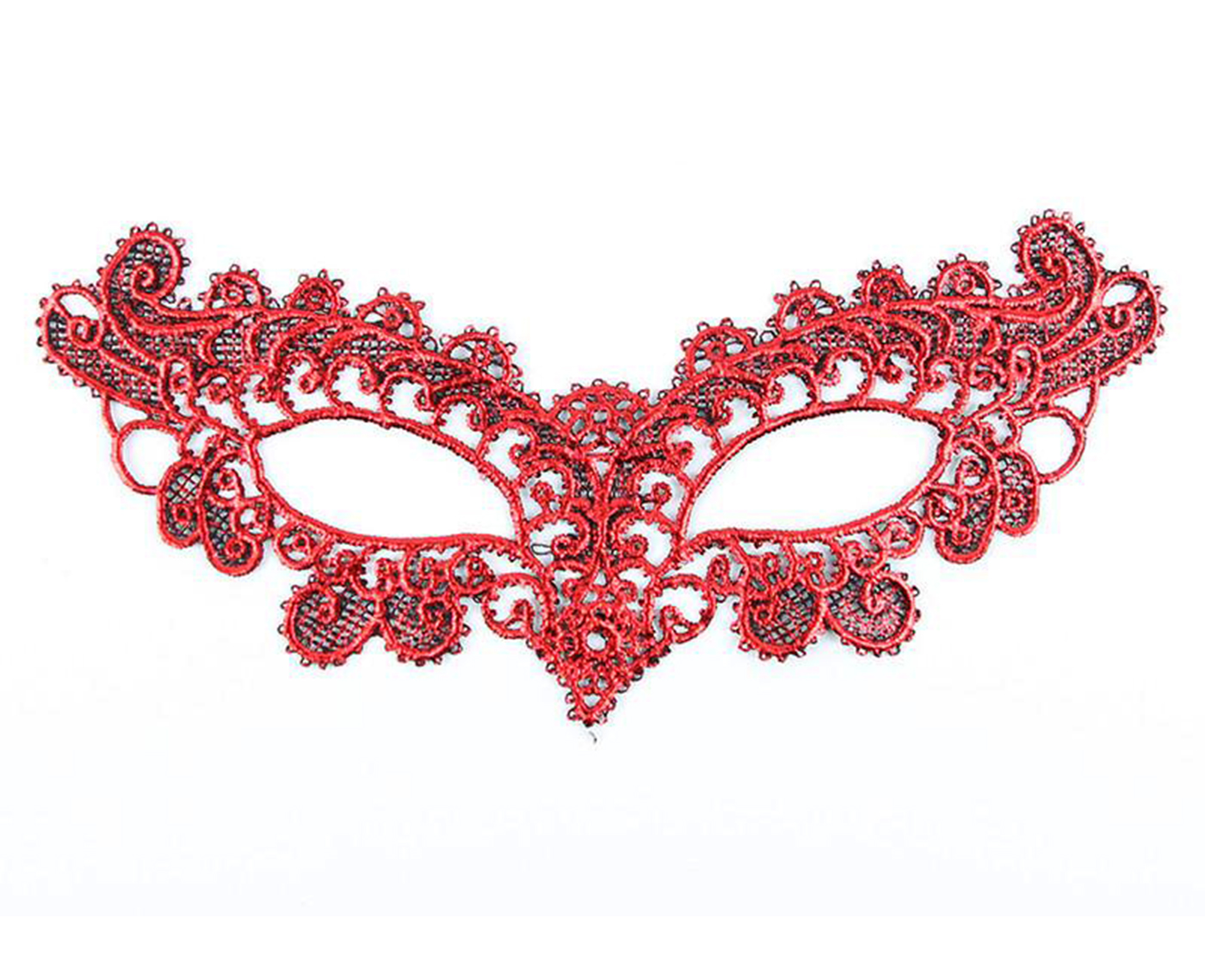 Kırmızı Dantel Masquerade Maskesi 7 No