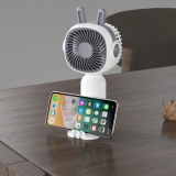 Telefon Tutuculu Şarjlı Mini El Fanı