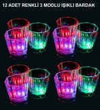 LED Işıklı Eğlence Bardak Seti 12 Adet