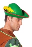 Yeşil Renk Robin Hood Şapkası Sarı Tüylü